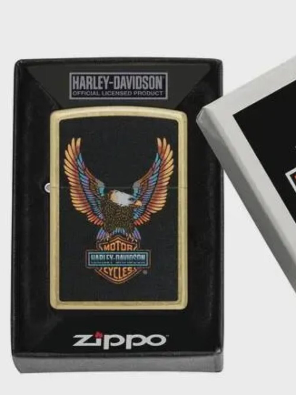 Harley Davidson Eagle Design Street Brass Zippo Lighter